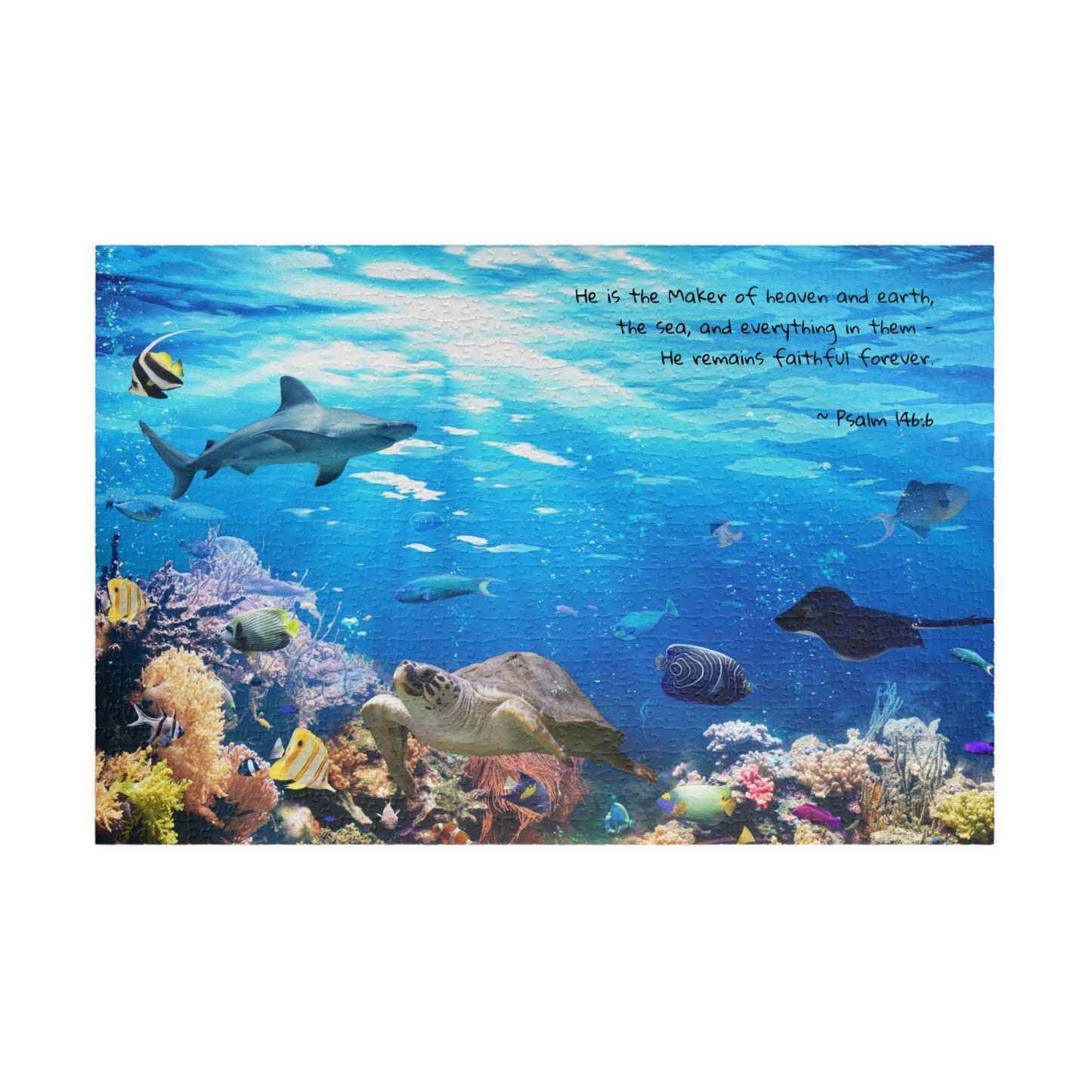 He Is The Creator of Heaven & Earth (bible verse Psalm 146:6 ) - Jigsaw Puzzle ( 252, 500, 1014-piece) | Inspirational Christian Gift