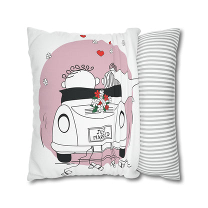 Just Married Cushion Cover Pillow Case | Unique Gifts For Wedding Bridal Valentines