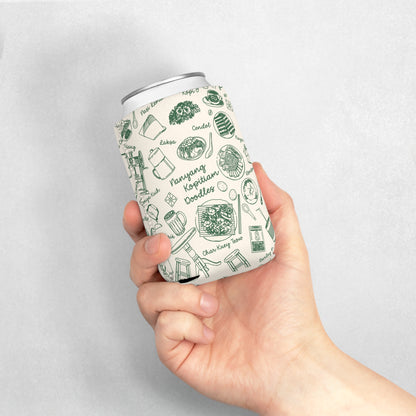 Singapore Heritage Nanyang Coffeeshop Doodles Can Cooler Sleeve