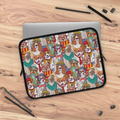 Hipster Dogs Fashion Laptop Sleeve | Unique Gifts For Pet Lovers