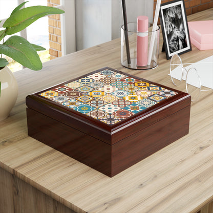 Singapore Heritage Vintage Nonya Tiles Pattern Jewelry Box - THE LITTLE BIG TREE