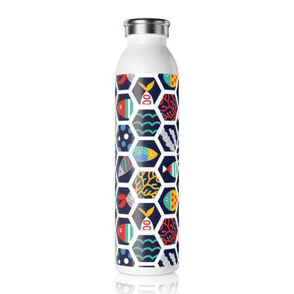 Colourful Fish World Slim Water Bottle, 20oz | Unique Gifts For Any Occasion