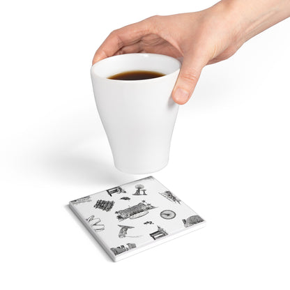 Singapore Heritage Landmarks Ceramic Coaster