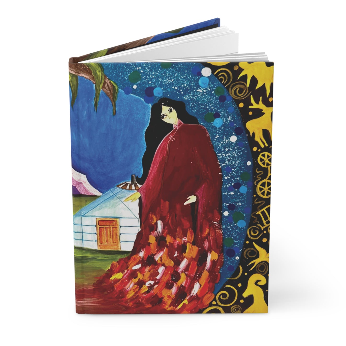 Art of Love Collection - Mongolia, Land of Dreams & Adventure "A Yurt Story" Matte Hardcover Notebook Journal