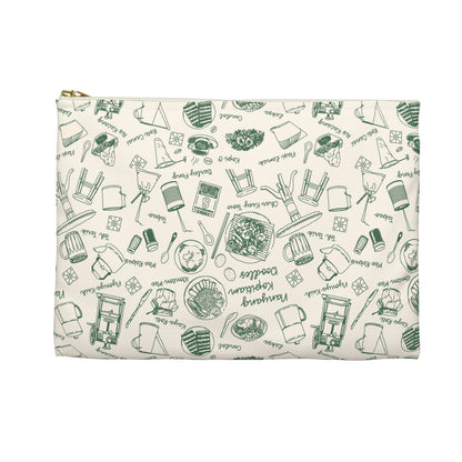Singapore Heritage Nanyang Coffeeshop Doodles Accessory Pouch