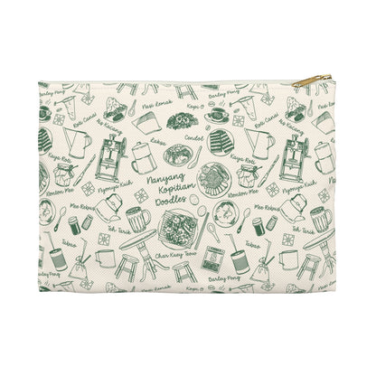 Singapore Heritage Nanyang Coffeeshop Doodles Accessory Pouch