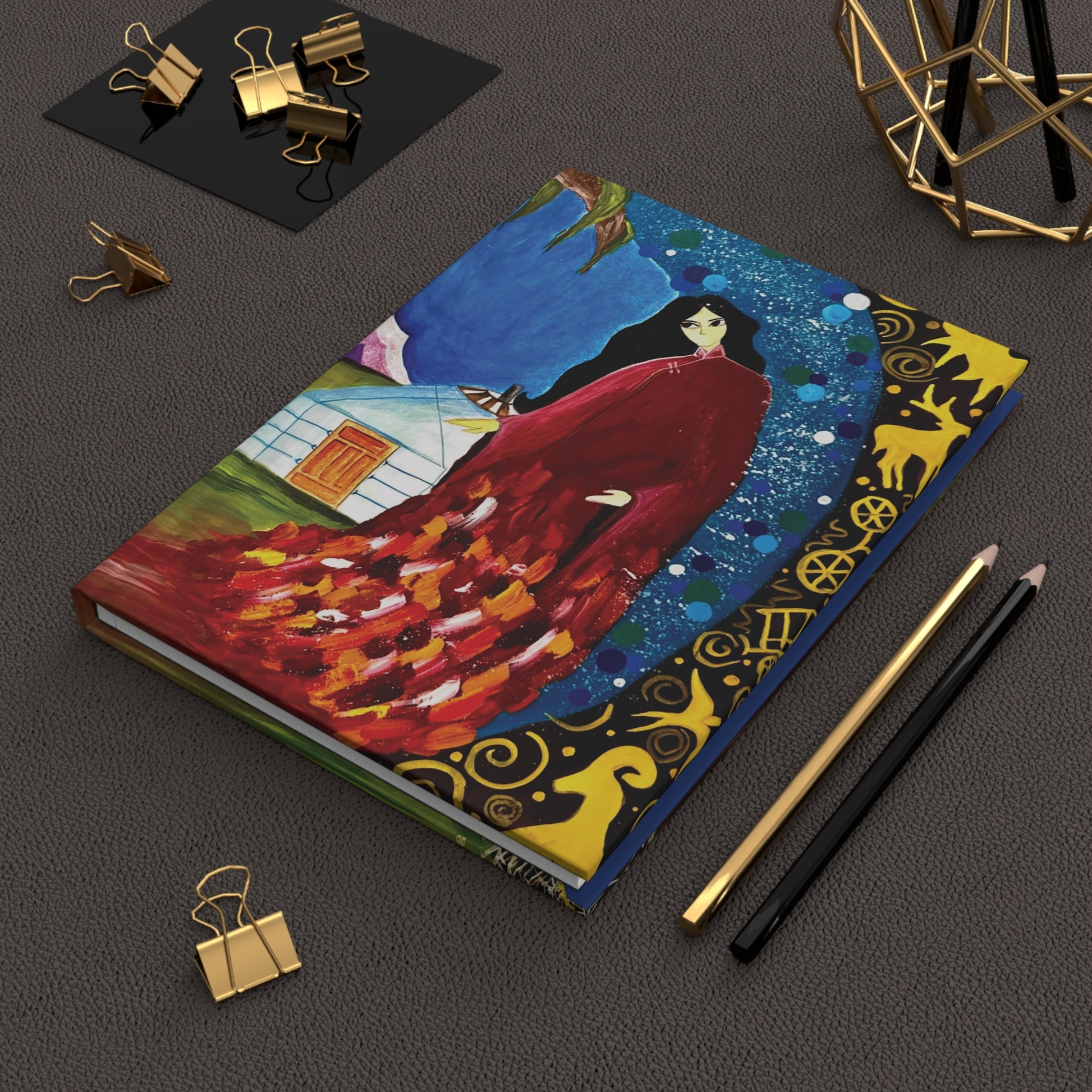 Art of Love Collection - Mongolia, Land of Dreams & Adventure "A Yurt Story" Matte Hardcover Notebook Journal - THE LITTLE BIG TREE