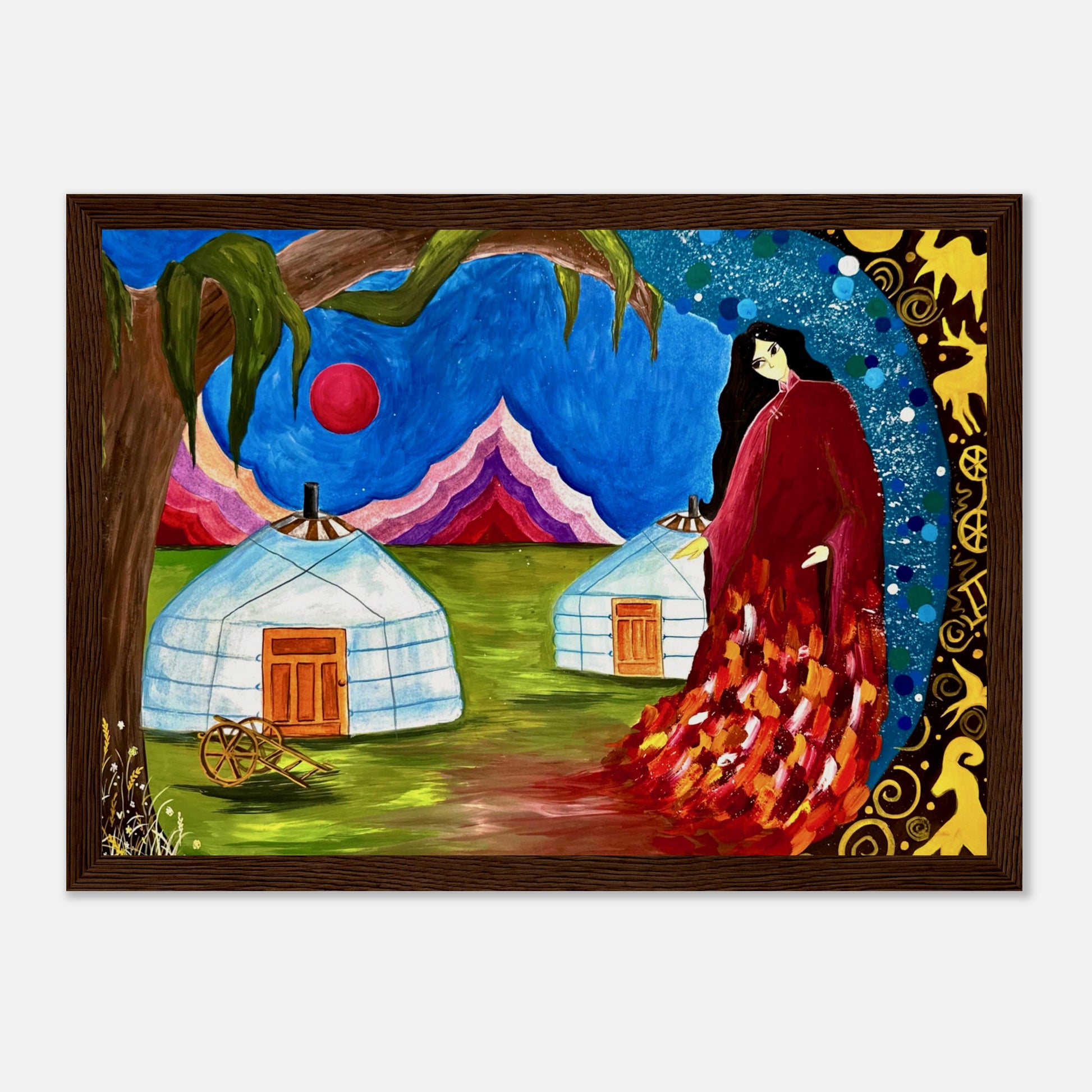 Art of Love Collection - Mongolia, Land of Dreams & Adventure "A Yurt Story" Matte Poster - THE LITTLE BIG TREE
