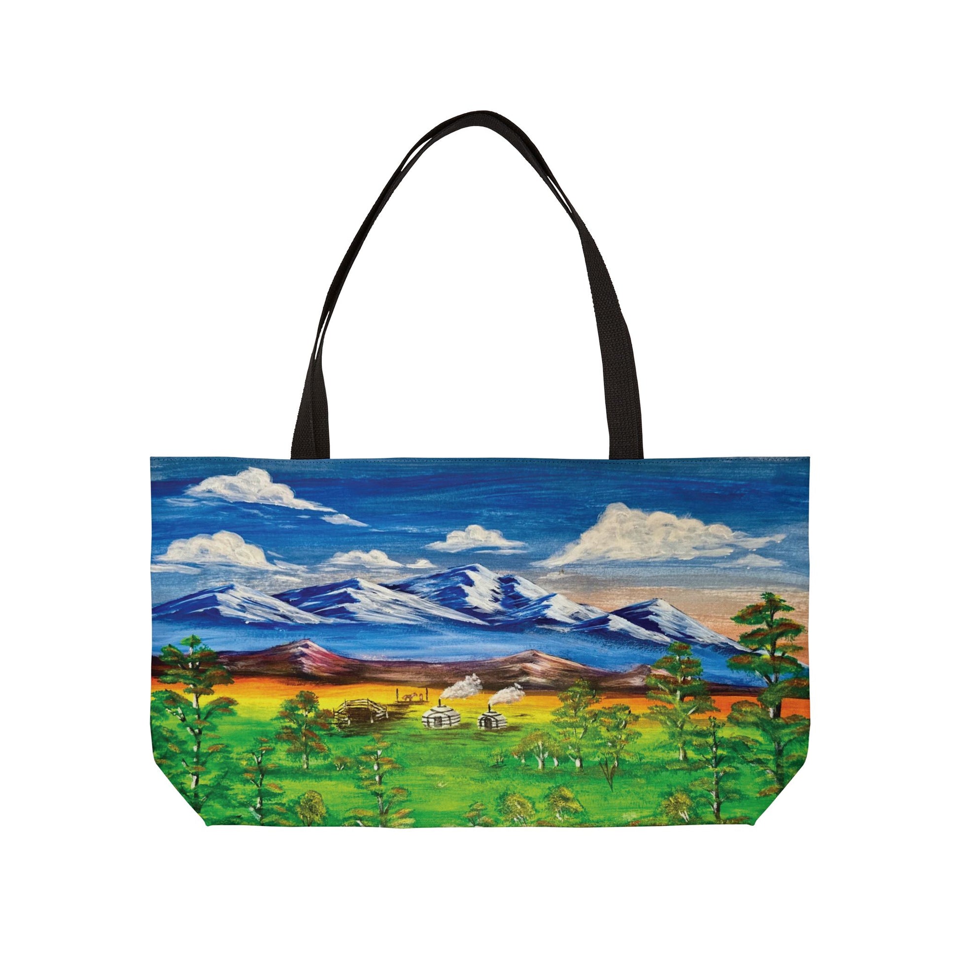 Art of Love Collection - Mongolia, Land of Dreams & Adventure "Beauty of Mongolia" Weekender Tote Bag - THE LITTLE BIG TREE