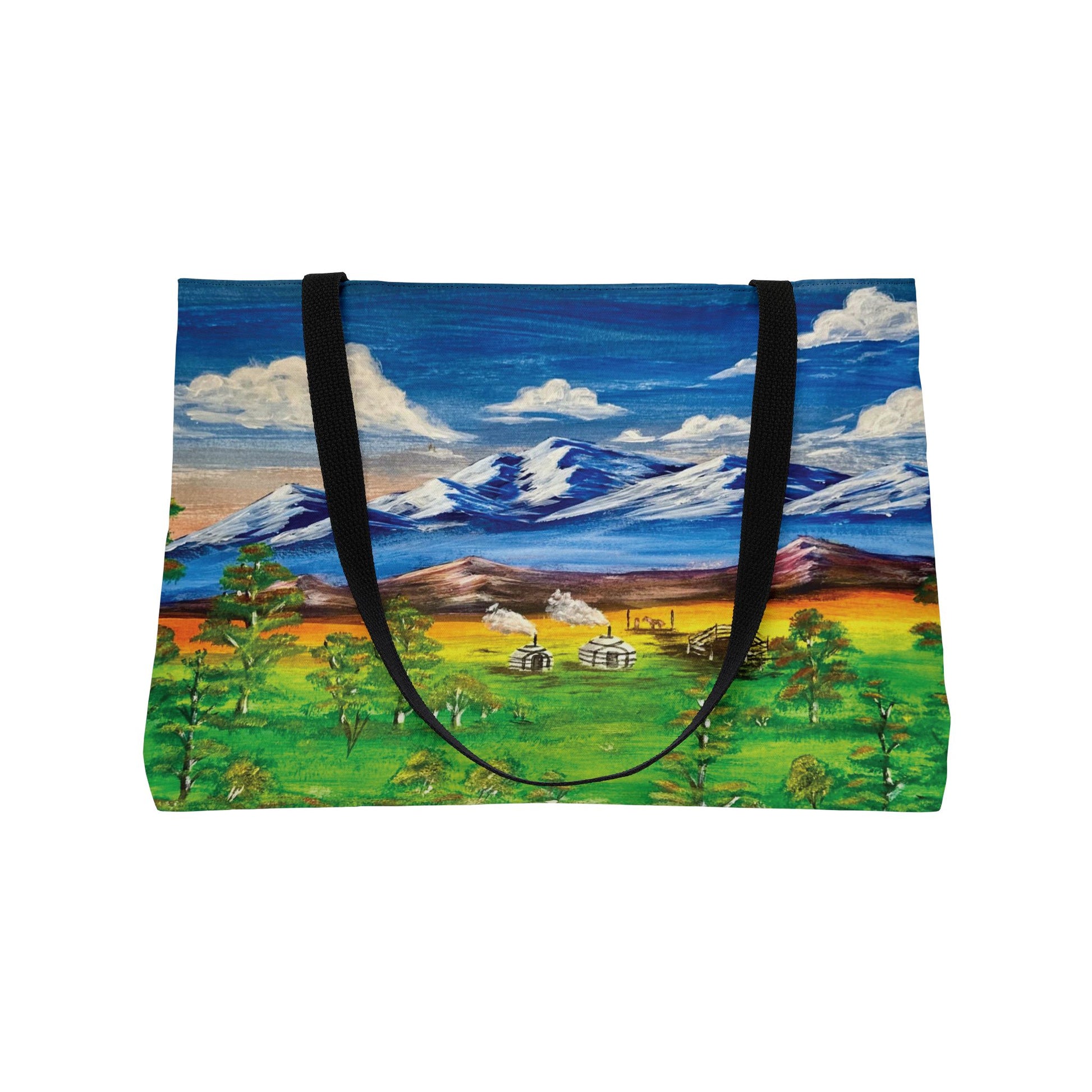 Art of Love Collection - Mongolia, Land of Dreams & Adventure "Beauty of Mongolia" Weekender Tote Bag - THE LITTLE BIG TREE