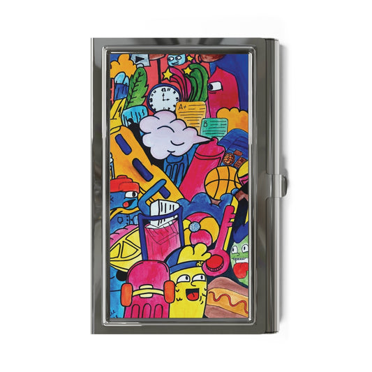 Art of Love Collection - Mongolia, Land of Dreams & Adventure "Colourful Inspiration" Business Card Holder | Unique Gift For Cause Social Impact