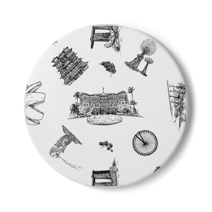 Singapore Heritage Landmarks Ceramic Coaster