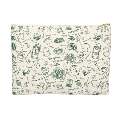 Singapore Heritage Nanyang Coffeeshop Doodles Accessory Pouch
