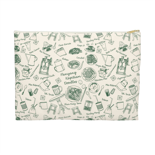 Singapore Heritage Nanyang Coffeeshop Doodles Accessory Pouch
