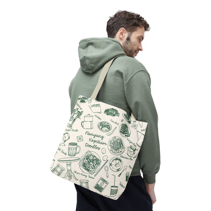 Singapore Heritage Nanyang Coffeeshop Doodles Tote Bag