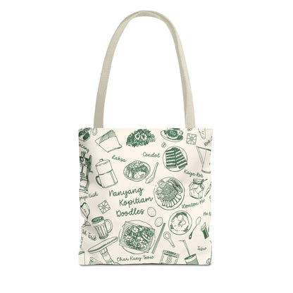Singapore Heritage Nanyang Coffeeshop Doodles Tote Bag