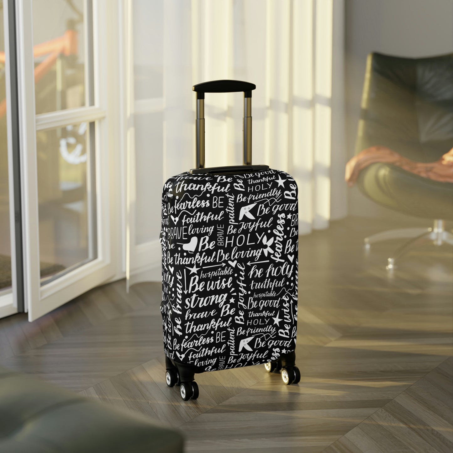 Scripture Print Luggage Cover | Unique Christian Gift & Inspiration