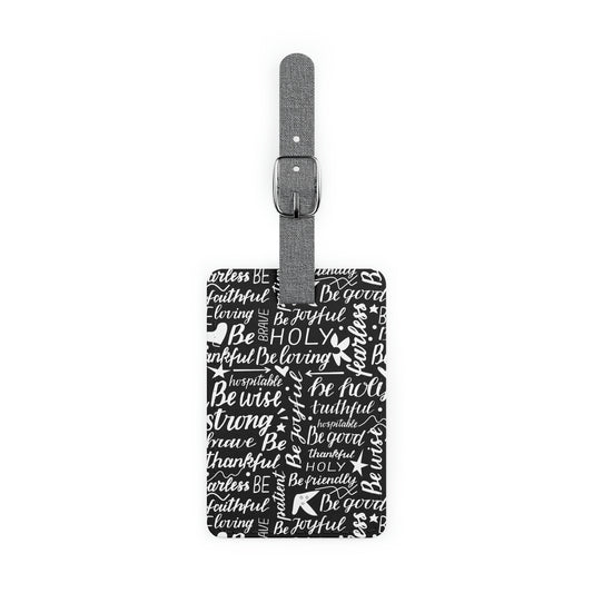 Scripture Print - Saffiano Polyester Luggage Tag, Rectangle - THE LITTLE BIG TREE