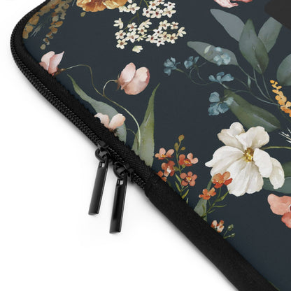 He Made Everything Beautiful  (Traditional Chinese Bible Verse) Floral Laptop Sleeve (Sizes 7”, 10”, 13”, 15”, 17”) 神按其時而成為美好系列花卉筆記本電腦保護套